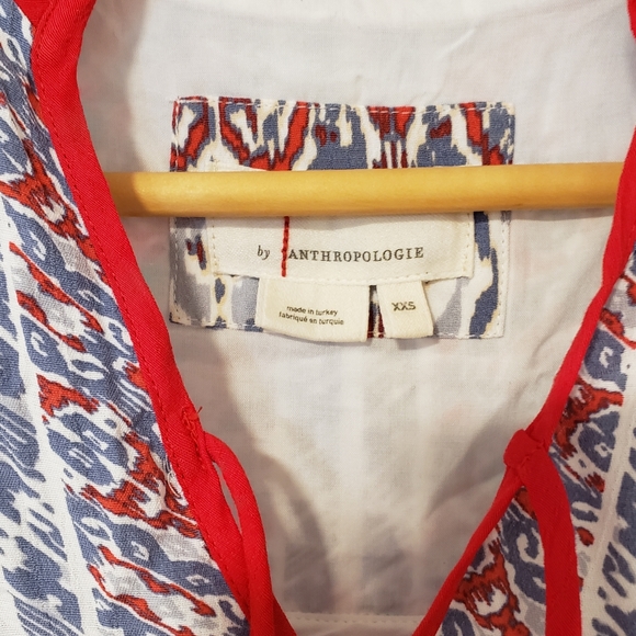 NWOT Anthropologie Spliced Tunic Dress in Grey Motif, Size XXS - Picture 6 of 8